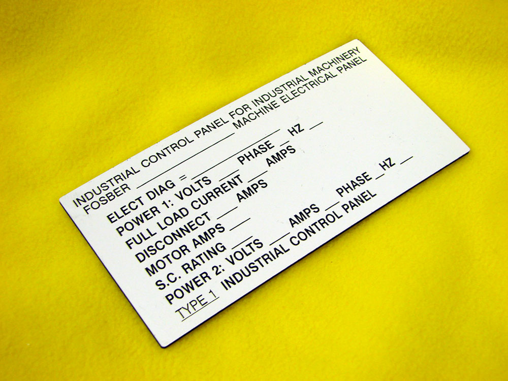 Rating/Serial Number Plates